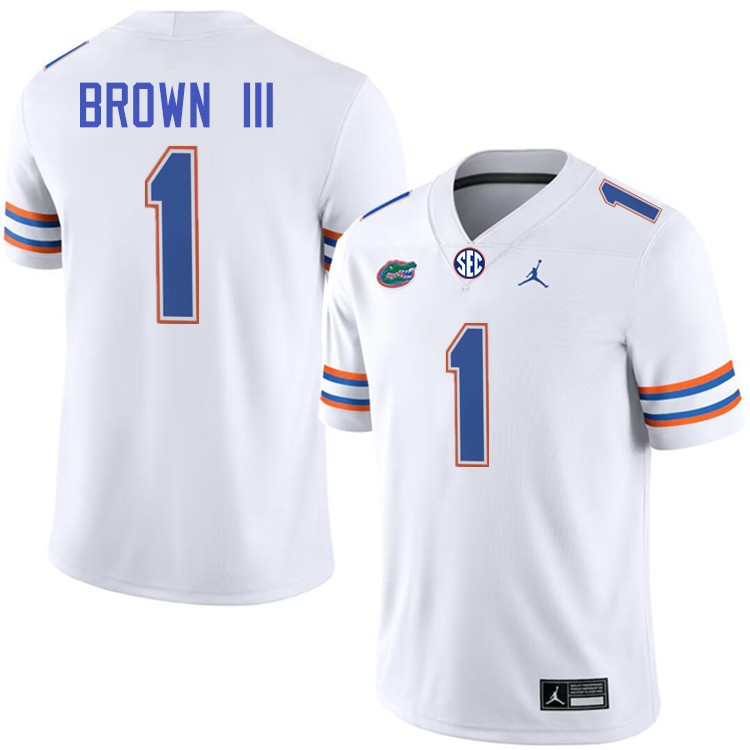 Vernell Brown III Florida Jersey,Florida Gators #1 Vernell Brown III Uniforms,Jersey Youth-White